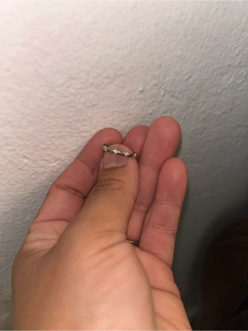 10K White Gold Band Ring 6.5 Sz Women's Jewelry